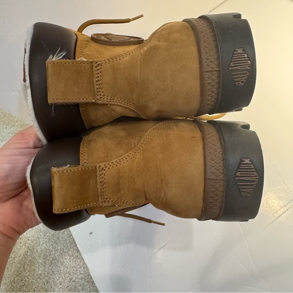 Palladium 72992-697-M Waterproof Boots Men’s 8 Tan Fur Lined Hiking Outdoor - Picture 15 of 16